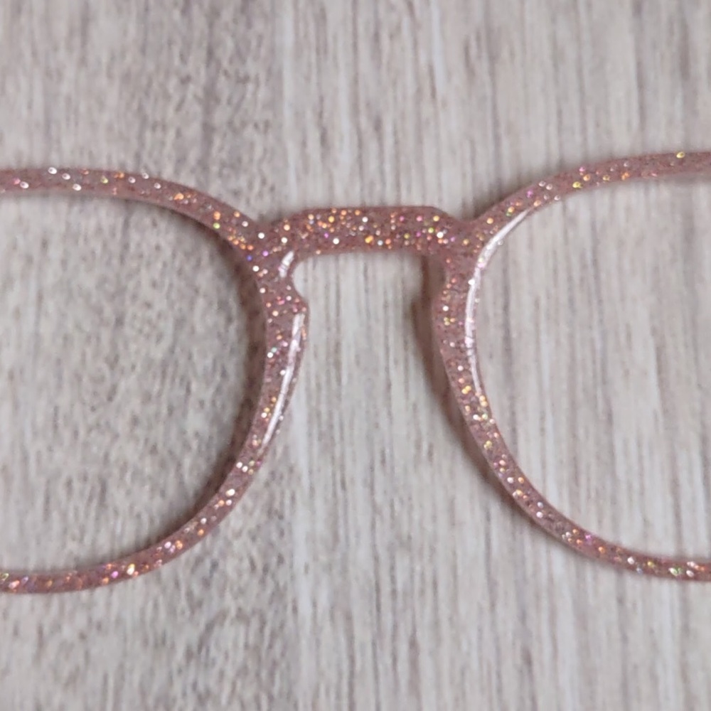 Sparkling Rose magnetic topper for Pair Eyewear Soto frame